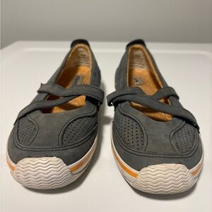 Sperry Top Sider Mary Jane Mocs Boat Shoes Size 8.5 Gray Sneaker Flats